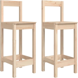 vidaXL Barstühle 2 Stk. 40x41,5x112 cm Massivholz Kiefer 822142