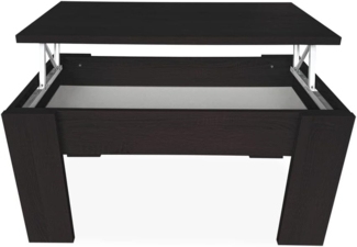 mattfy Couchtisch für Kaffee/Tee, höhenverstellbar, für Wohnzimmer oder Esszimmer, Farbe: Wenge, Maße: 90 cm (Breite) x 50 cm (Tiefe) x 46/57 cm (Höhe)