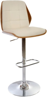 DKD Home Decor Hocker Braun Creme Silber 50 x 52 x 121 cm