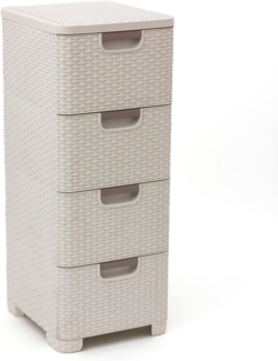 Curver Badregal, Regal mit 4 Schubladen Curver Style