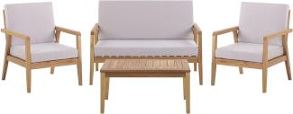 Lounge Set PALLANO Akazienholz Taupe