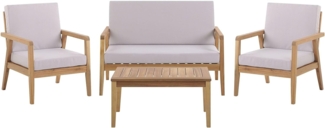 Lounge Set mit Tisch PALLANO Akazienholz Taupe