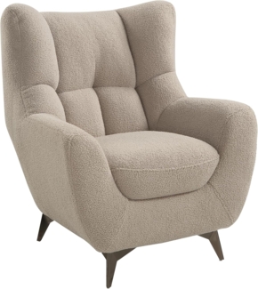 ATLANTIC home collection Sessel Shawn, mit Federkern, trendy Bezug mit Teddyoptik