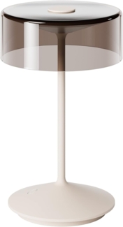 SIGOR LED Tischleuchte Akku-Glasleuchte NUMOTION dünenbeige, Dimmbar, 1 LED Platine, 2.700 K / 2.200 K