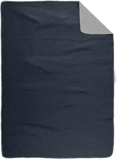 biberna Melange Wohndecke 1 x 150 x 200 cm UNI, kitt, 1 x 150 x 200 cm, marine