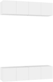 vidaXL TV-Schränke 4 Stk. Weiß 60x30x30 cm Holzwerkstoff 3074450