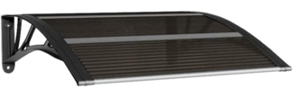 vidaXL Türvordach Schwarz 80x75 cm Polycarbonat 153587