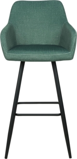 Set mit 2 Barstühlen CASMALIA Samtstoff Dunkelgrün