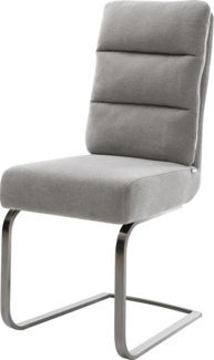 Freischwinger Pela-Flex Strukturstoff Soft Grau Freischwinger flach Graphit Taschenfederkern