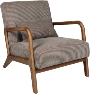 HOME DECO FACTORY, HD0348, Cotele Scott Wohnzimmersessel, Weichheit, Möbel, Sitz, Sofa und Sessel, 64,5 x 75 x 83,5 cm, Sitzhöhe 43 cm, Taupe, Mol, TU