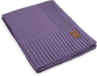 Knit Factory Uni Decke 160x130 cm Glatt Lila