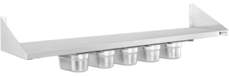 Royal Catering Hängeregal 90 cm 1/9 GN Wandbord Edelstahlregal Gewürzregal Gewürzbord Edelstahl
