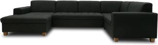 DOMO Collection Sugar Wohnlandschaft, Sofa, Couch, Polstergarnitur, Moderne U-Form, anthrazit, 162 x 333 x 199 cm