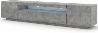 TV-Schrank AURA 200 cm beton matt + LED