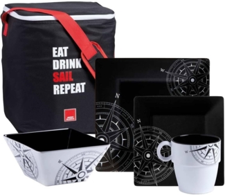 Geschirr Set Lombok, 16 teilig, Tragetasche