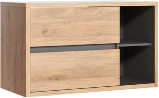 Vente-unique - Waschbeckenunterschrank hängend - 100 cm - Naturfarben - PURNAL