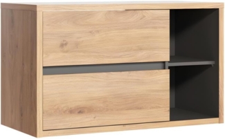 Vente-unique - Waschbeckenunterschrank hängend - 100 cm - Naturfarben - PURNAL