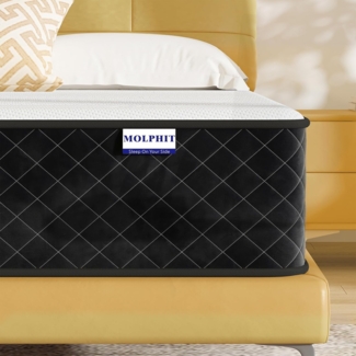 MOLPHIT Einzelbett-Matratze, Härtegrad H3 und H4, Öko-Tex-zertifizierte Hybrid-Einzelbett-Matratzen, 7-Zonen-Memoryschaum-Matratze mit Taschenfederkern für Körperunterstützung und Druckentlastung, 90