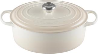 Le Creuset Bräter 'Signature' , Gusseisen , Oval, für alle Herdarten und Induktion geeignet, Meringue, 31,0 cm