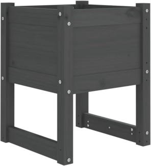 vidaXL Pflanzkübel Grau 40x40x52,5 cm Massivholz Kiefer 822111