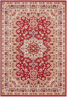 Orientalischer Kurzflor Teppich Parun Täbriz Rot - 80x150x0,9cm