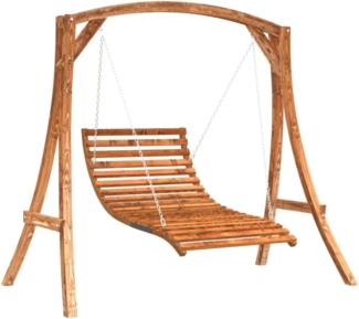 vidaXL Hollywoodschaukel Massivholz Fichte mit Teak-Finish 3200615