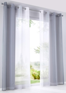 Gardinenbox Gardine, Ösen (2 St), transparent, Voile, Farbverlauf Vertikal »Modena« Voile Raffhalter 10000183