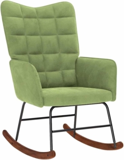 vidaXL Schaukelstuhl Hellgrün Samt 4016835