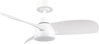 Reality Leuchten LED Deckenleuchte HELSINKI mit Ventilator, Deckenventilator mit Licht inkl Fernbedienung, Ventilatorfunktion, LED fest integriert, warmweiß - kaltweiß, 6 Geschwindigkeiten höhenverstellbar Vor-& Rücklauf dimmbar Nachtlicht