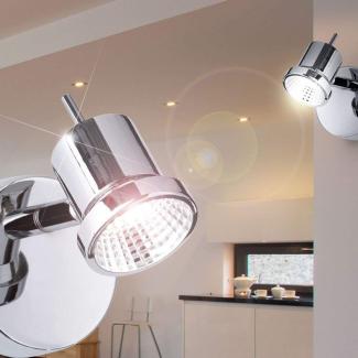 LED Wandlampe chrom, Spot verstellbar, H 9 ccm