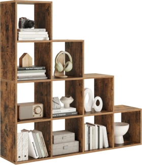 Vasagle Bücherregal bzw. Raumteiler mit 10 Würfel-Fächern, aus Holz, braun