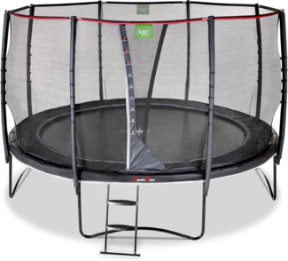 EXIT Trampolin PeakPro Ø 427 cm schwarz inkl. Leiter und Netz