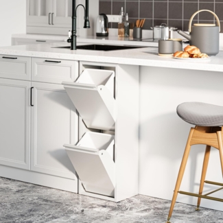 Mülltrennschrank Sollentuna Weiß