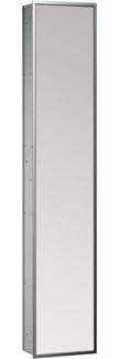 Emco asis 300 Unterputz-Schrankmodul, Chrom, Badschrank mit Spiegeltür, Einbauschrank fürs Bad