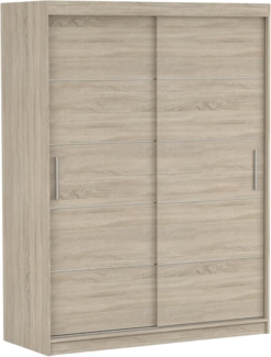Fabryka Mebli Idźczak Schiebetürenschrank, eleganter Kleiderschrank Schrank Garderobe Vista 06, Schlafzimmer- Wohnzimmerschrank Schiebetüren Modern Design (Sonoma/Sonoma)