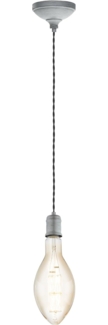 Eglo 32534 Pendelleuchte 1 flammig E27 SILBER-ANTIK SCHWARZ YORTH