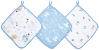 aden + anais™ essentials Baumwoll-Musselin-Waschlappen space explorers 3er Pack