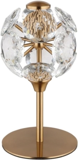 LED Tischleuchte, gold, Kristalle klar, H 26,5 cm