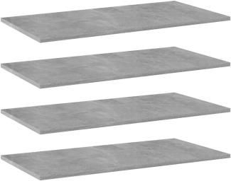 vidaXL Bücherregal-Bretter 4 Stk. Betongrau 80x40x1,5 cm Holzwerkstoff 805338