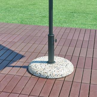 Sonnenschirmständer Bitritto Beton Ø45x6cm Steinoptik 20 kg [casa. pro]