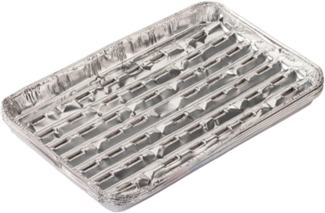 Alu-Grillschale eckig 5er-Pack 22,5 x 34 x 2,5 cm
