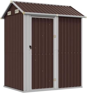 vidaXL Gerätehaus Braun 192x152,5x237 cm Verzinkter Stahl 364532
