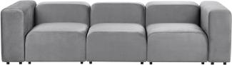 3-Sitzer Sofa Samtstoff grau FALSTERBO