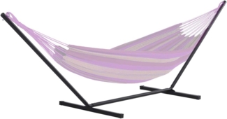 Outsunny Hängemattengestell Garten Strand Metall, (Hängematten, 1-St, Hängemattenständer mit Haken), 360 x 92 x 112 cm, bis 120 kg