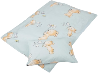 Bestgoodies Kinderbettdecke + Kopfkissen Kinder Betten-Set inkl. Bettwäsche, Füllung: 100% Polyester, Klimafaser, Bettbezug aus 100% Baumwolle - Steppbett