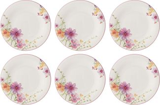 Villeroy & Boch Frühstücksteller Mariefleur Basic, Spülmaschinengeeignet, Mehrfarbig, Motiv: Blumen