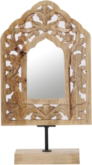 Marrakesch Orient & Mediterran Interior Schminkspiegel Boho Deko Schminkspiegel Standspiegel aus Holz Akaash -1-