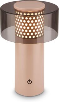 Briloner Leuchten LED Tischleuchte Akku Stufenlos dimmbar Touchfunktion Kabellos, LED fest integriert, Warmweißes Licht USB-C Ladung 150mm Durchmesser 190mm Höhe