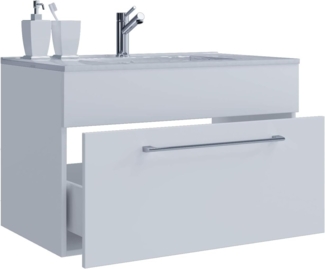Nywo Waschbeckenunterschrank 60cm Waschbecken Unterschrank Badzimmer weiß