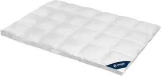 casimum Daunenbettdecke COMFORT Decke für Sommer, Winter, Ganzjahr, hergestellt in Deutschland, Füllung: 60% Daunen / 40% Federn, Klasse 1, Downpass zertifiziert, Bezug: 100% Baumwolle, Bettdecke 135x200 cm, 155x220 cm & weitere Größen, nachhaltig